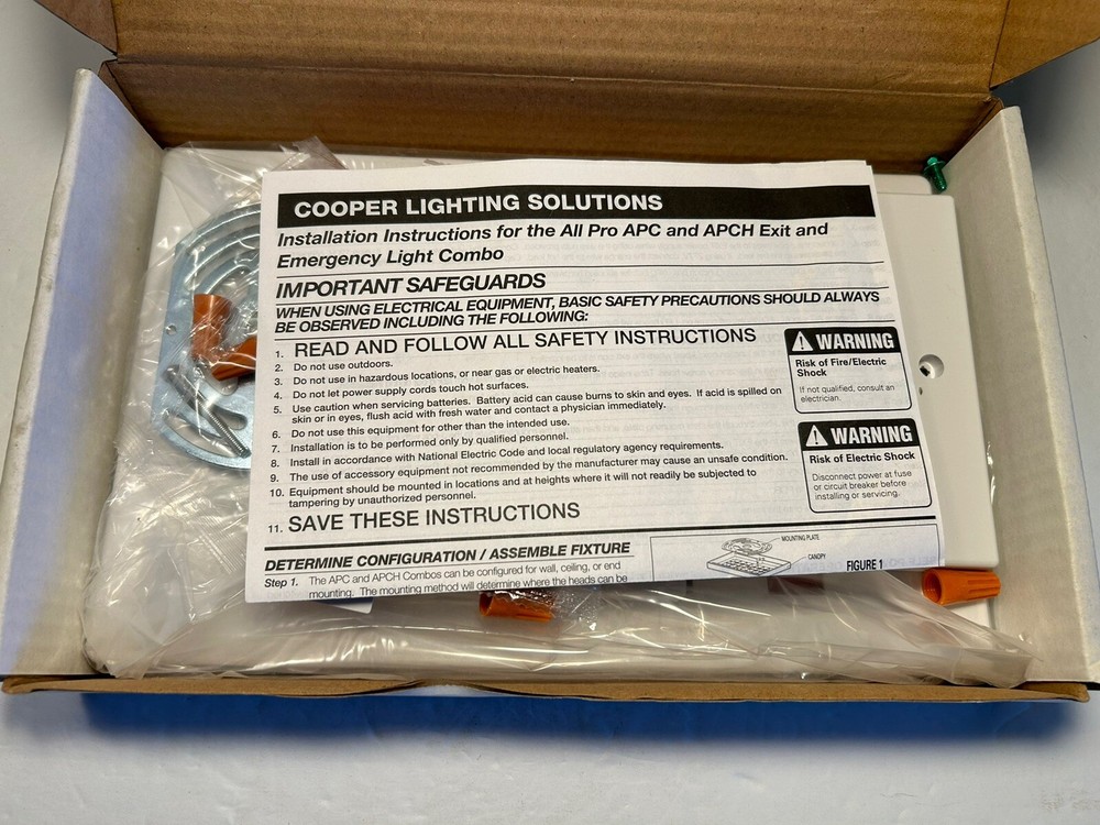 All-Pro Thermoplastic Exit Emergency Combo Cooper Lighting (Model: APC7R)