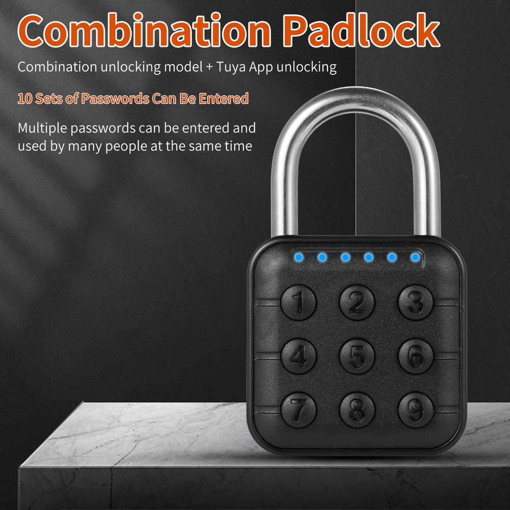 Combination Lock for Locker 6 Digit Waterproof Code Padlock for A4V3