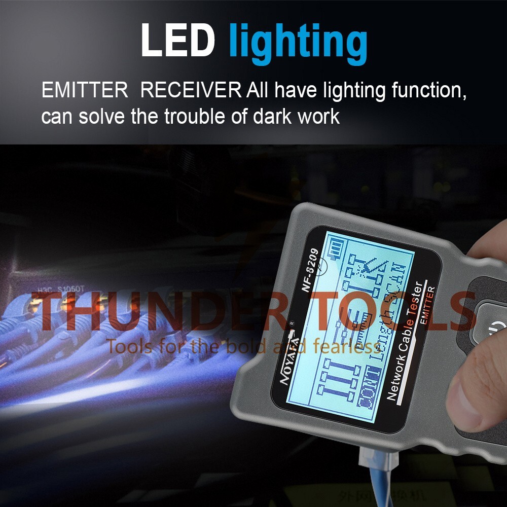 Thunder Tools Multi-functional LCD Network Cable Tester Wire Tracker PoE