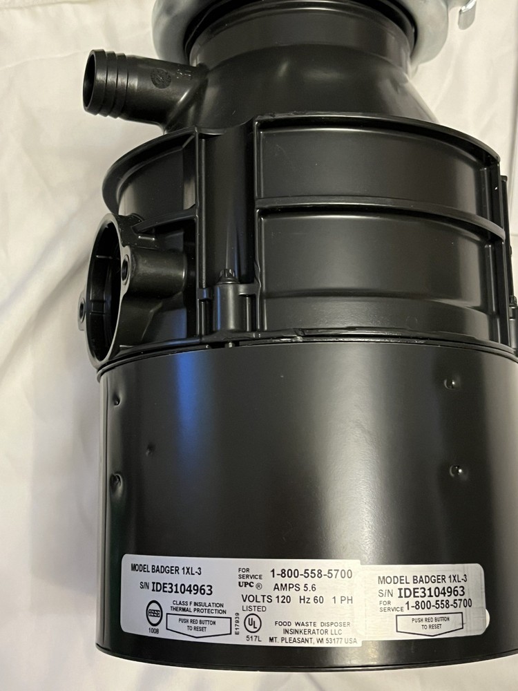 InSinkErator Garbage Disposal Badger 1XL Series 1/3 HP New Open Box