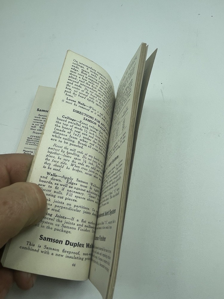 Samson Plaster Board Co. -Samson Building Products Time Book