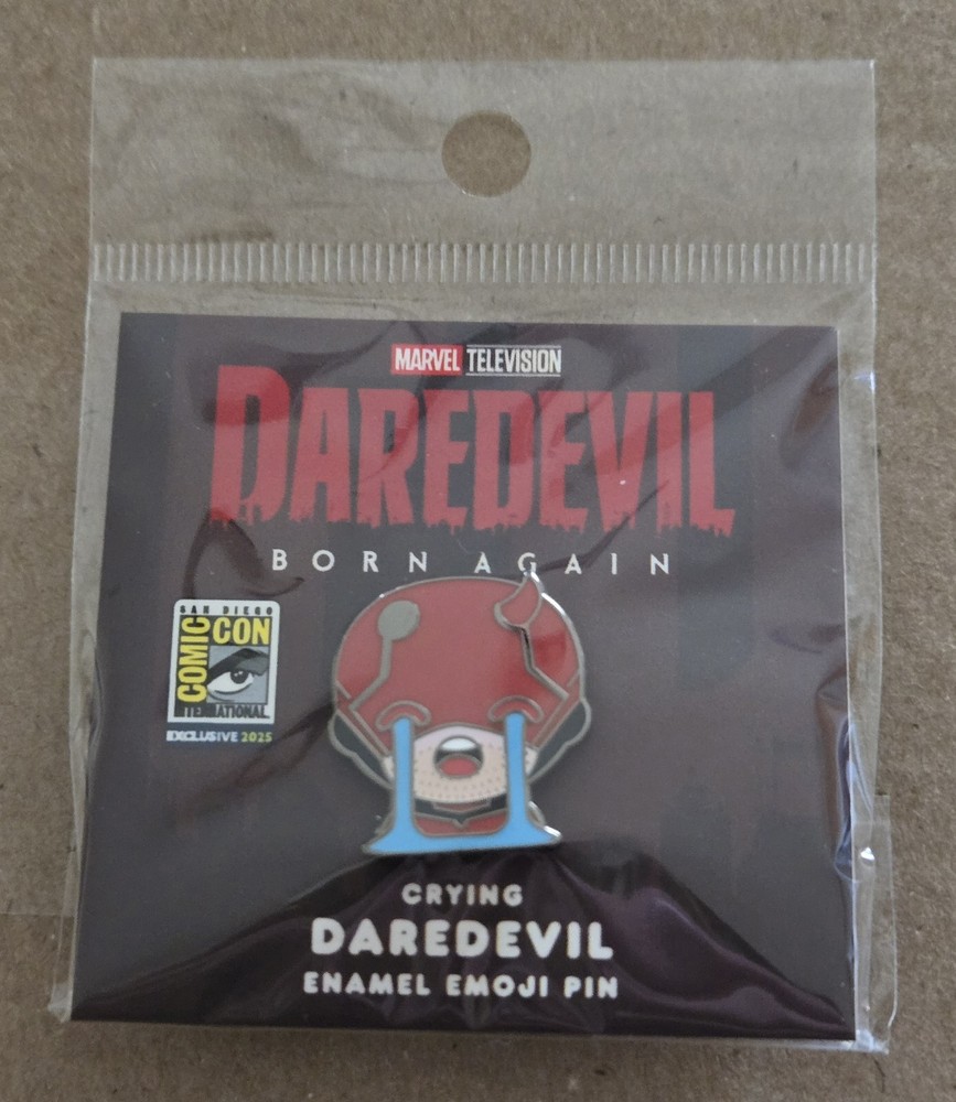 SDCC 2025 Marvel Crying Daredevil Enamel Pin 100% Soft