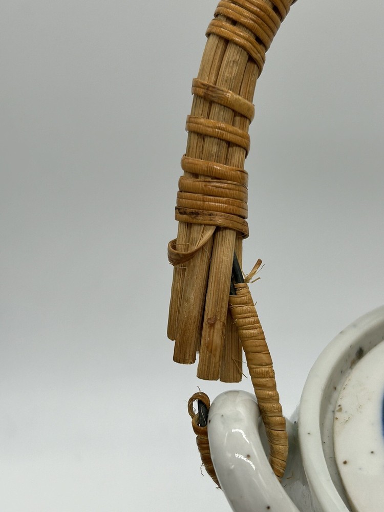 Otagiri Ceramic Peacock Rattan Teapot