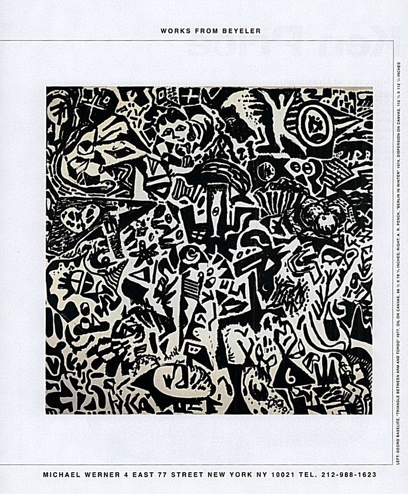 2006 AD MICHAEL WERNER GALLERY ART BEYELER