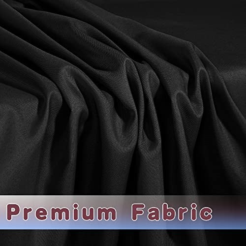 2 Pack Square Fitted Table Covers - 34 x 34 Inch - 34 Square| 2 Pack Black
