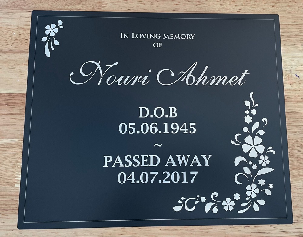 Memorial Plaque - DuraBlack (Outdoor)
