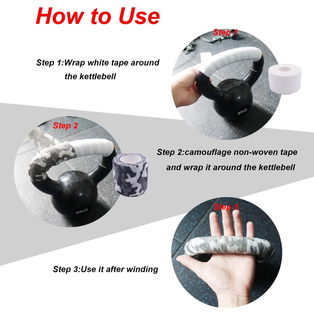 Grip Tape Non-Slip and Breathable - Kettlebell Handle,Pull up bar Protective