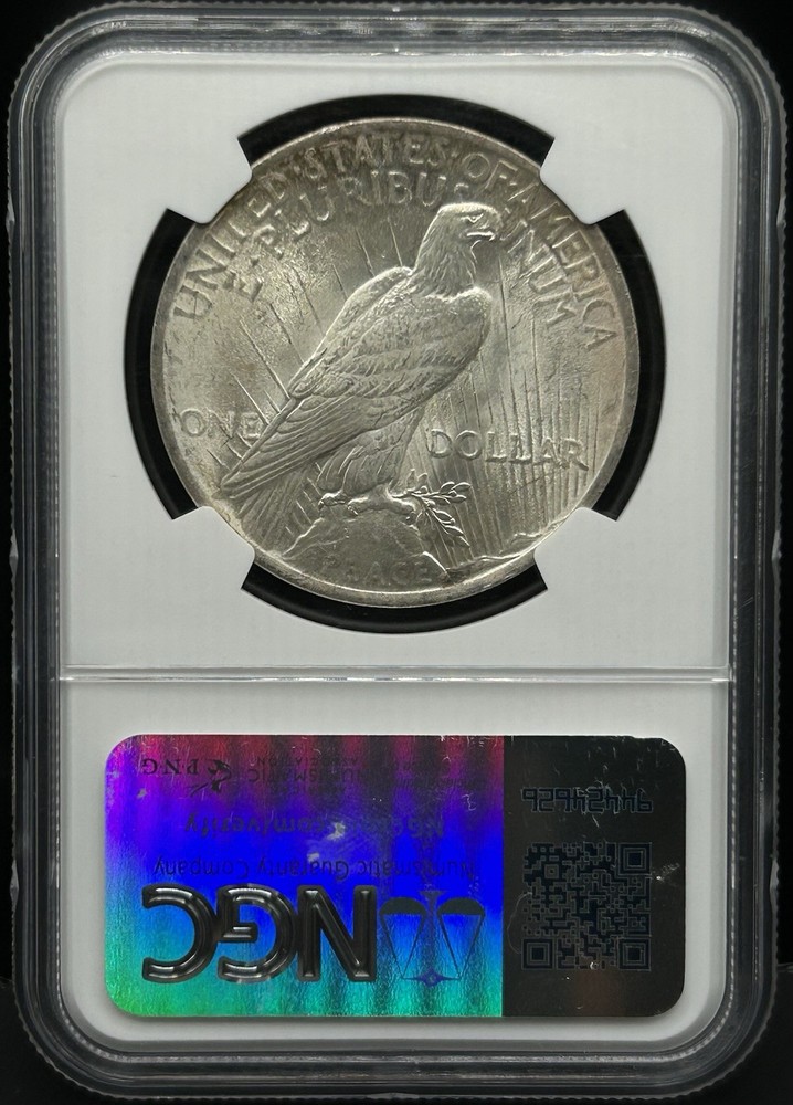 1923 $1 Peace Dollar Silver - NGC MS66