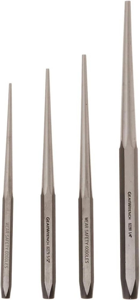 Professional 4 Pc Long Taper Punch Set