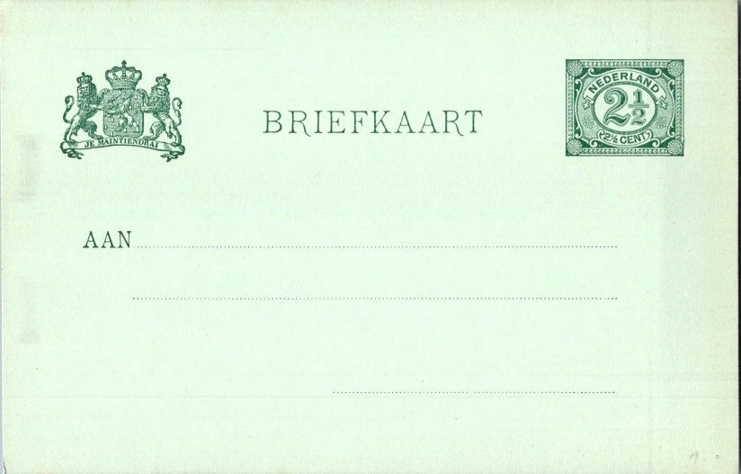 Netherlands Higgins & Gage 21 Unused.