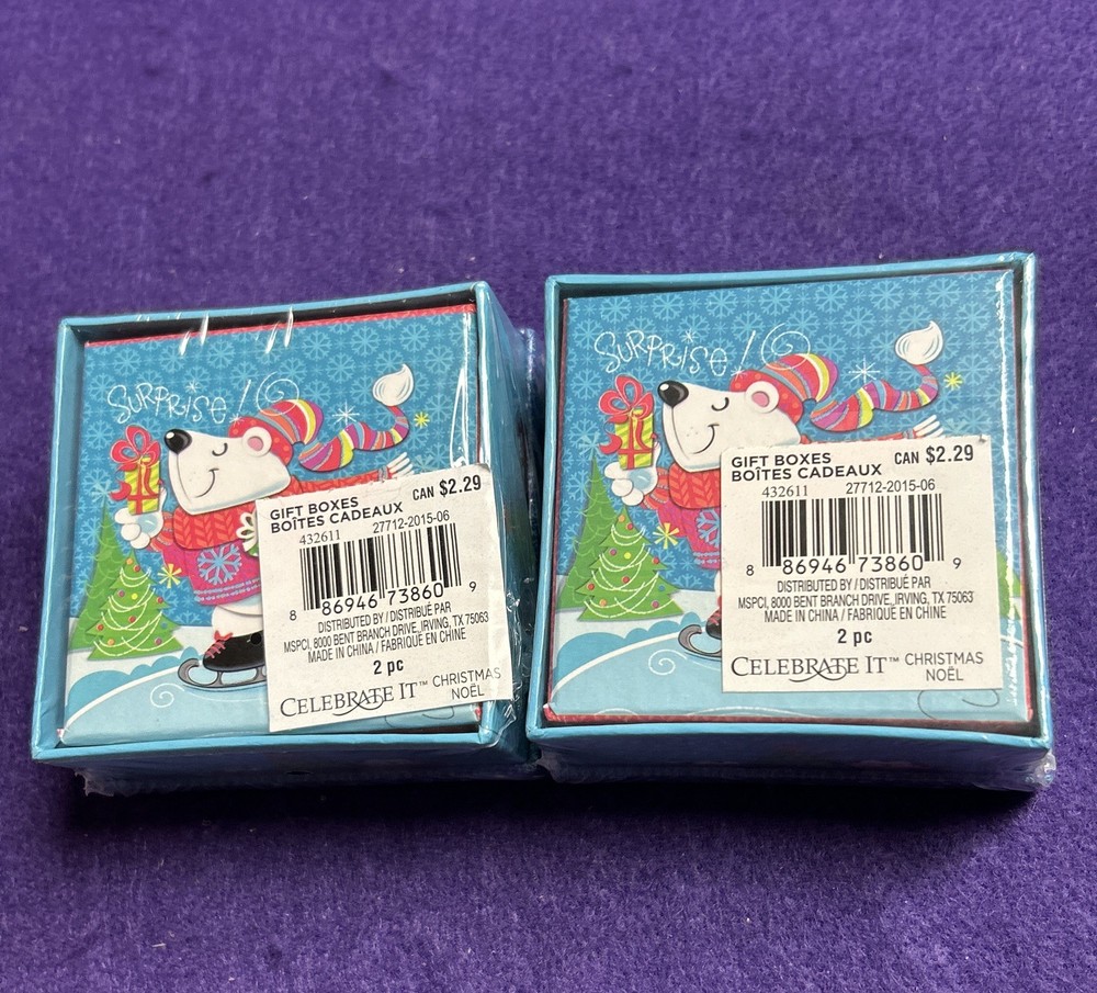 15 Holiday Christmas Mini Nesting Gift Box Sets (2pc Each - 30 Total) • Sealed