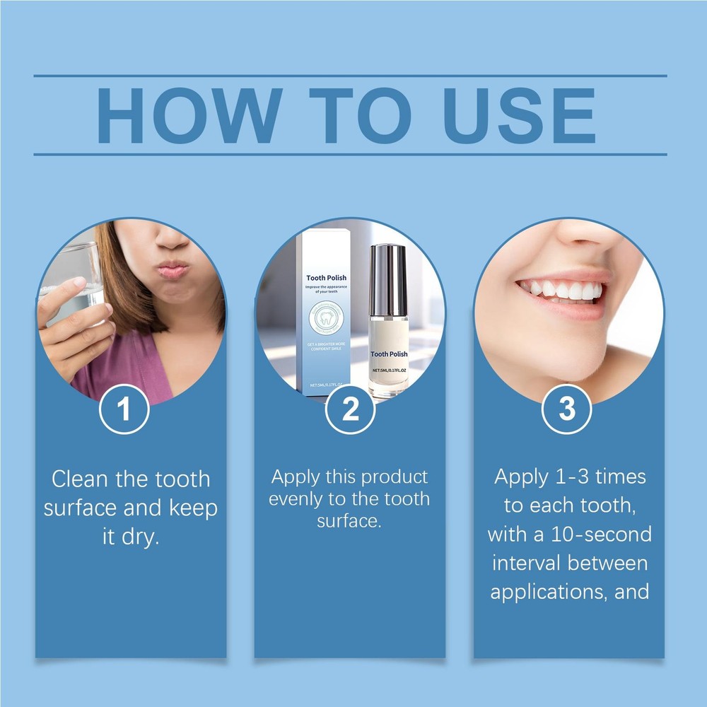 Tooth Polish Gentle Stain Remove Toothpaste 5ml White Tooth Polish