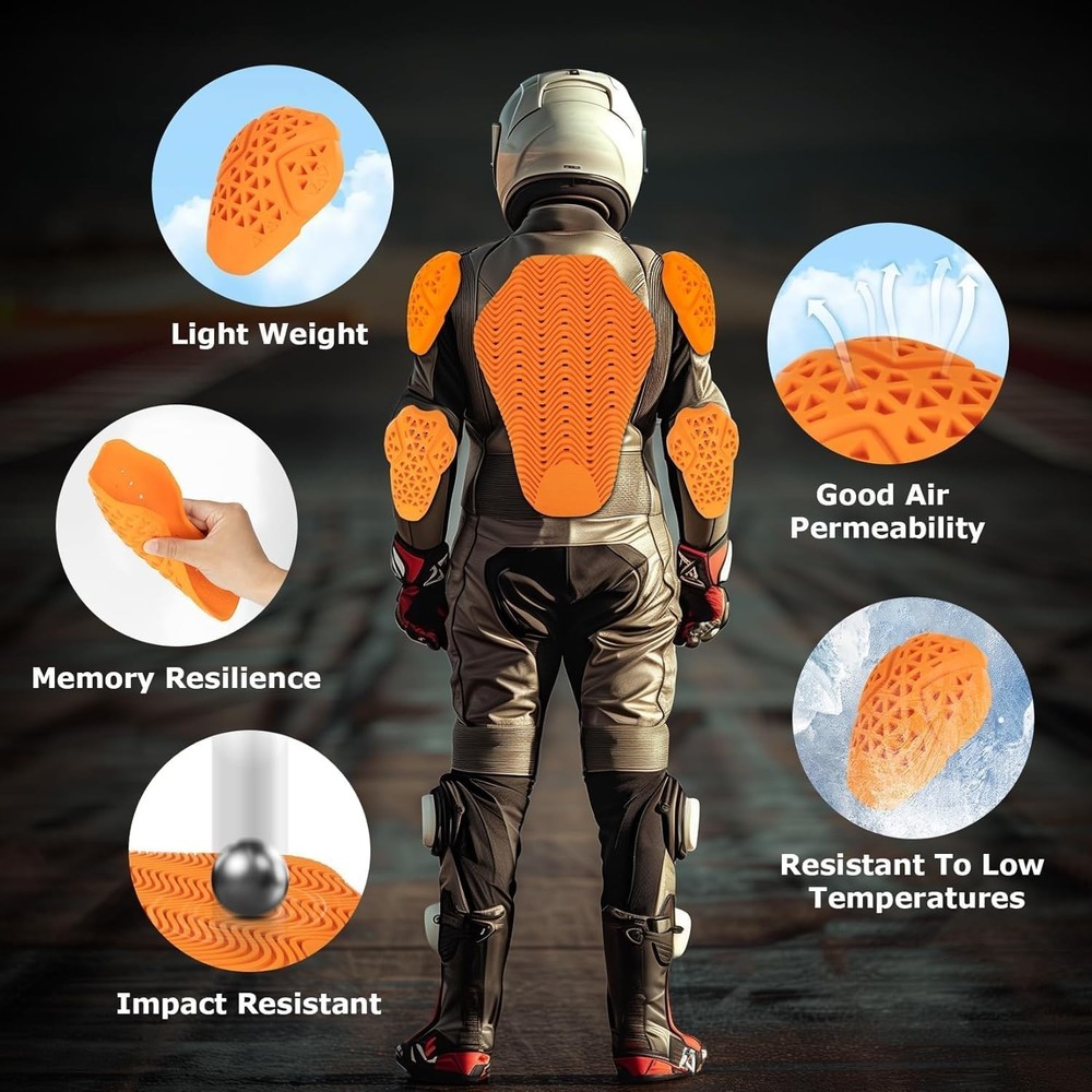 CE Level 2 Motorcycle Armor - Full CE Level 2 Motorcycle Armor Back Pad Elbow a