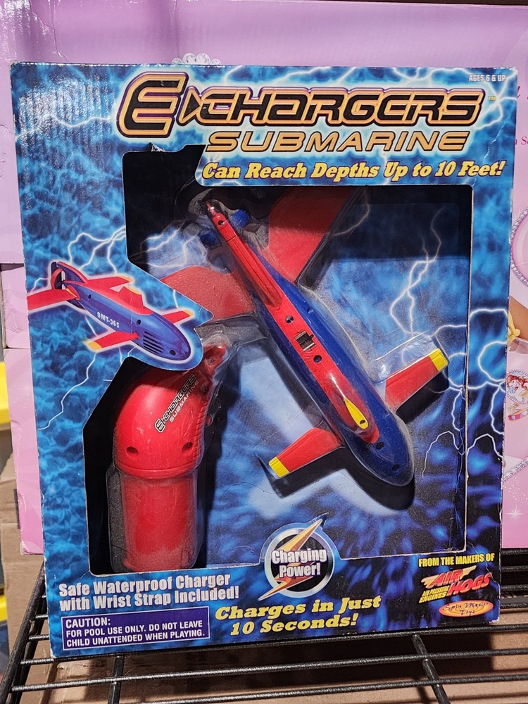 New! AIR HOGS E CHARGERS RED SUBMARINE