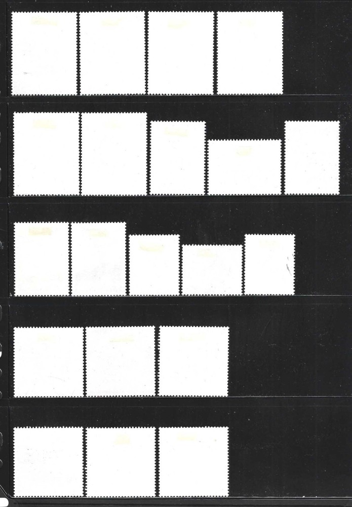 ALBANIA – 1968 – COMMEMORATIVE ISSUES – 8 COMPLETE SETS 35 STAMPS – MINT