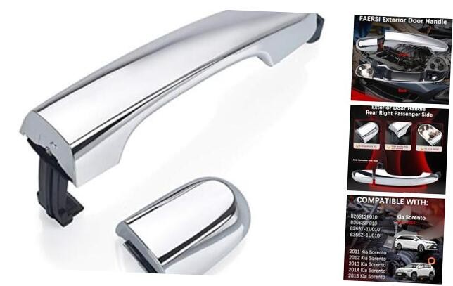 Exterior Door Handle Passenger Side Chrome Handle Replacements for Rear Right