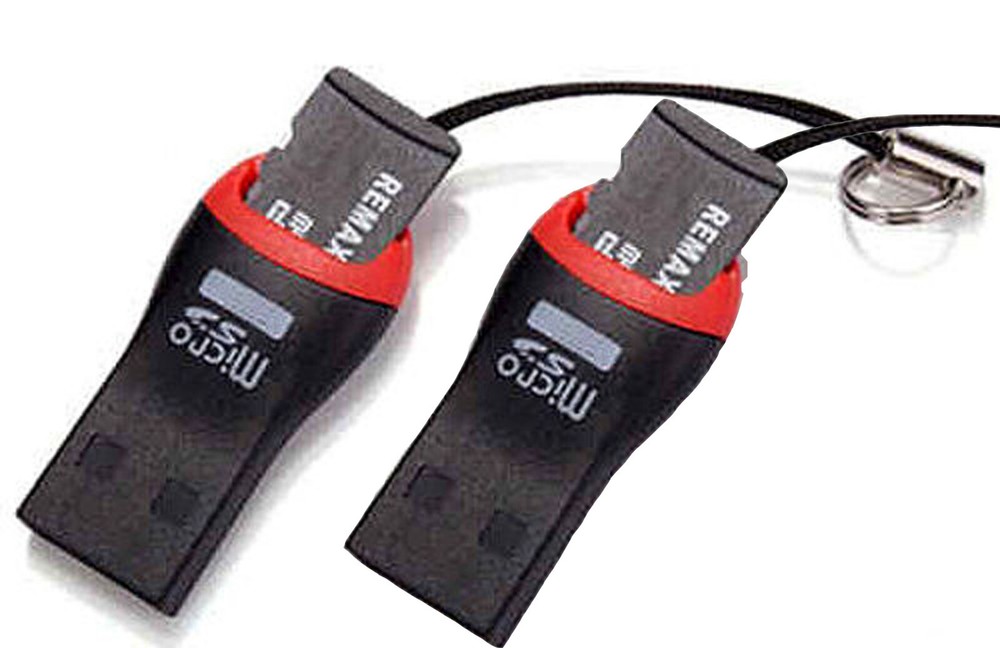 USB 2.0 Micro SD SDHC TF Memory Card Reader Mini Adapter- x 2