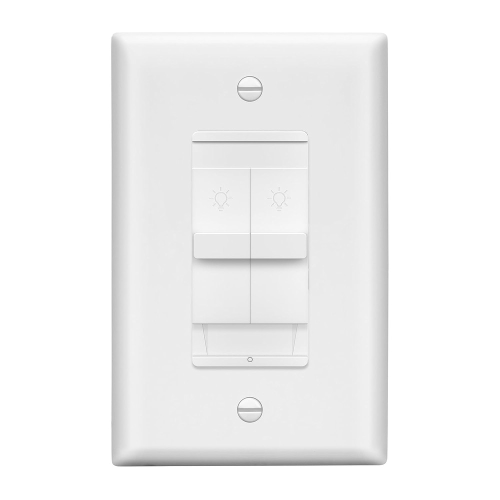 Combination Dual Dimmer Light Switch Control 2 Sliding Light Controls Single P
