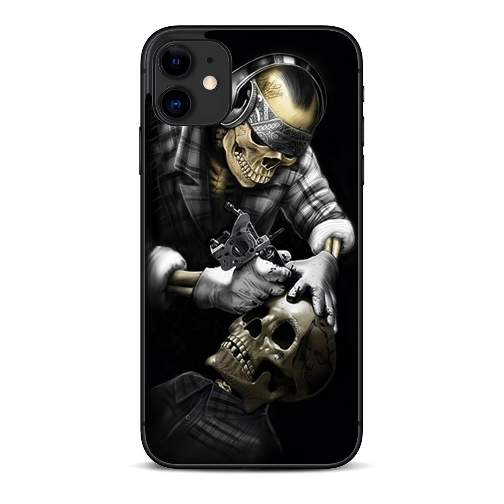 Skins Decal Wrap for Apple iPhone 11 - Skeleton tattooer