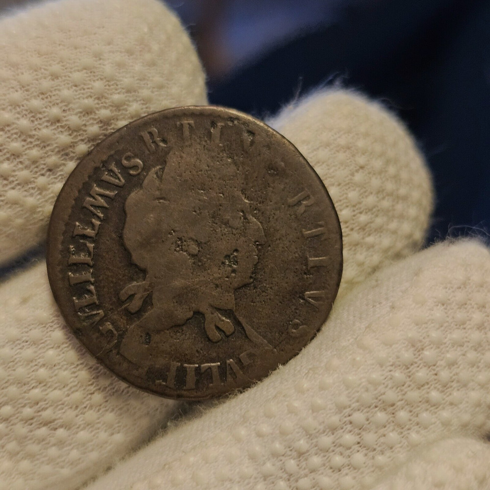 1690's William III Half Penny Double Or Multiple Struck Colonial Error Coin