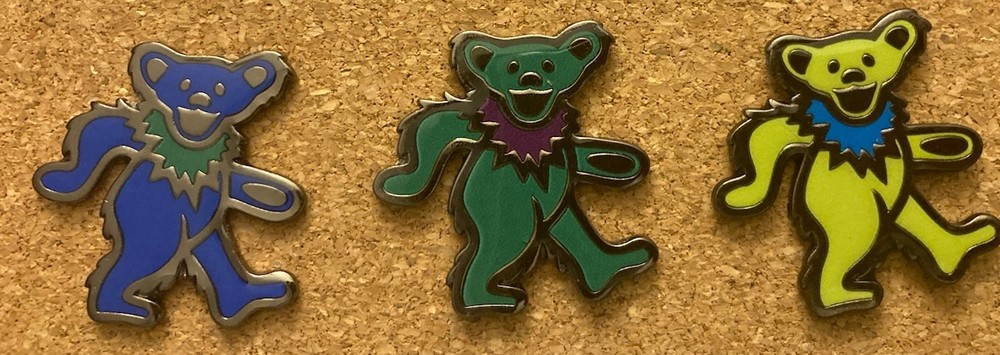 Grateful Dead Pin Dancing Bear Set Of 5
