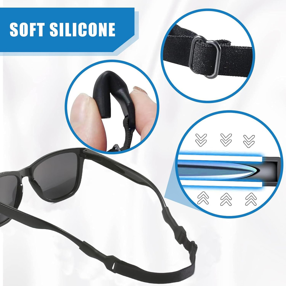 Adjustable Glasses Strap Eyeglasses Strap 4 Pack Sunglasses Strap No Tail Eye Gl