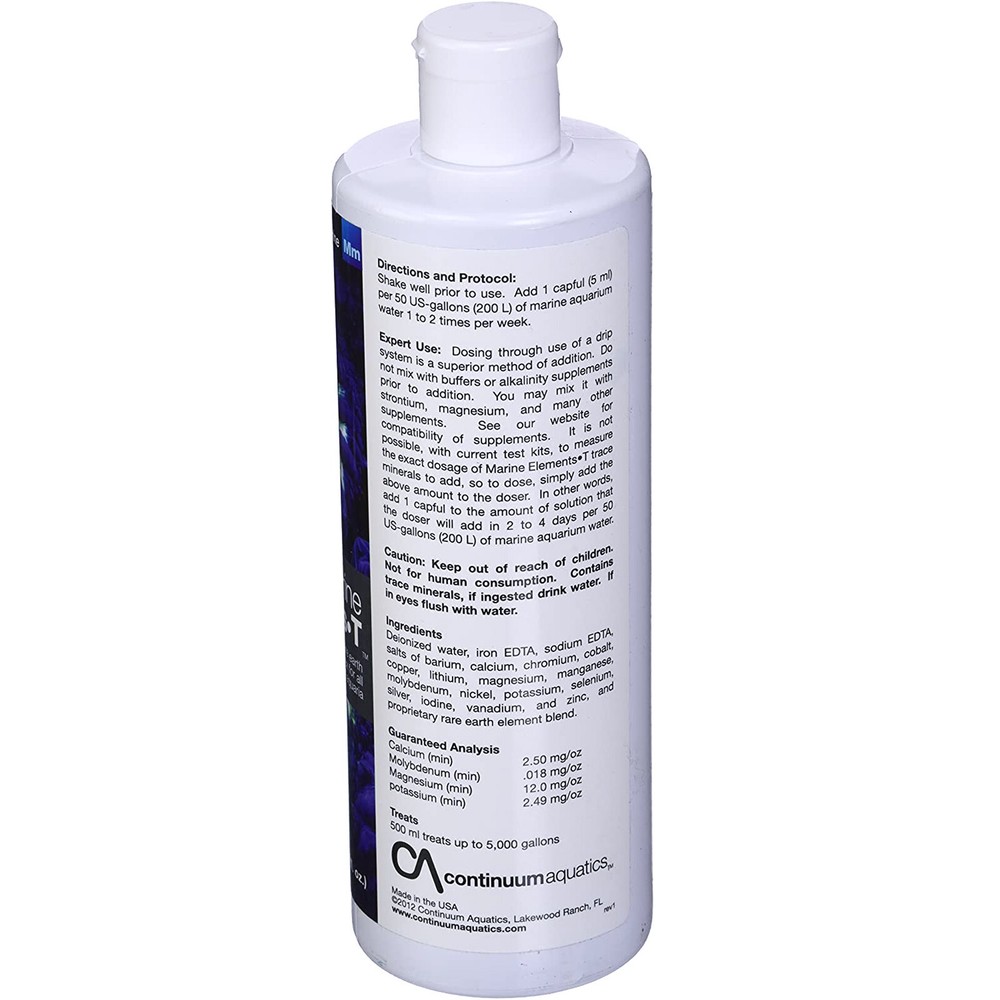 Continuum Marine Elements-T 500mL Minor Trace Elements for Marine Reef Aquariums