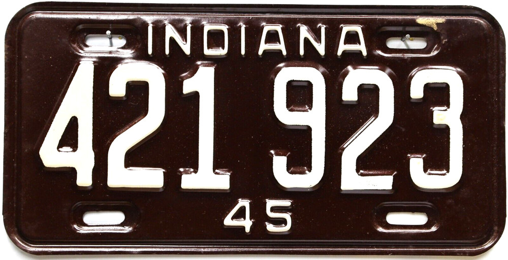 Indiana Antique License Plates