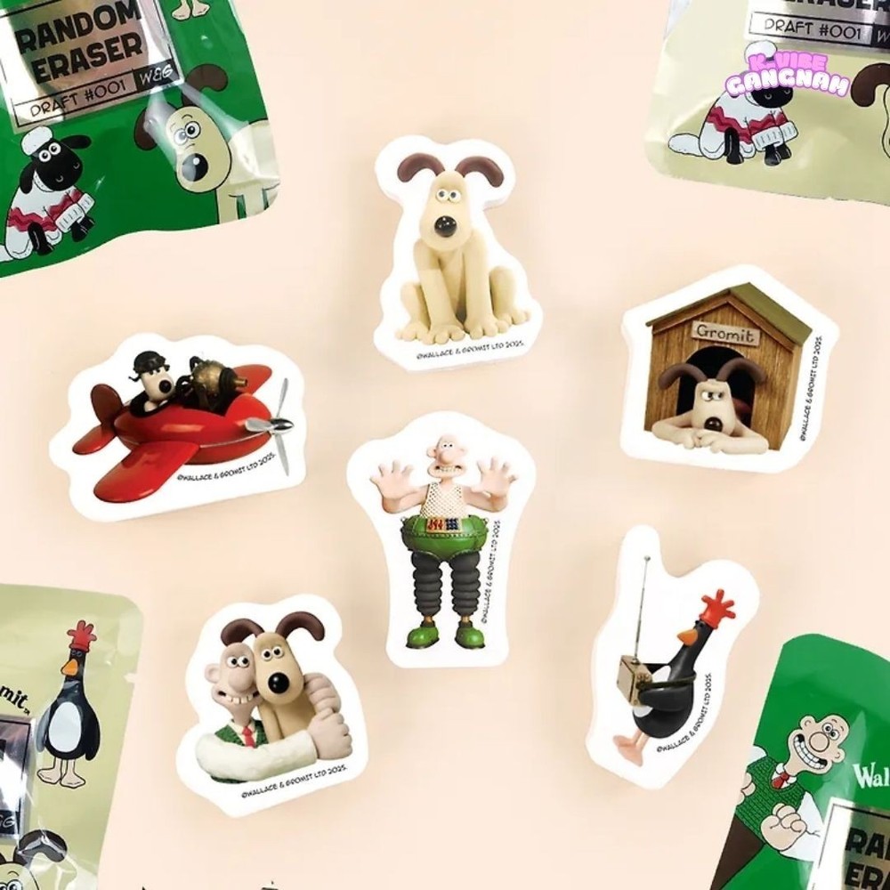 Wallace & Gromit Random Eraser Blind Pack Full Box Set 24pcs
