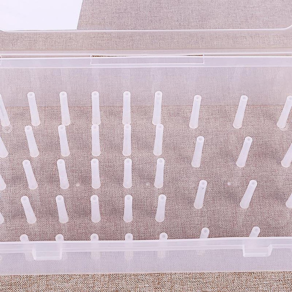 42 Slot Empty Sewing Thread Spool Storage Box Organizer Crafting Workspace