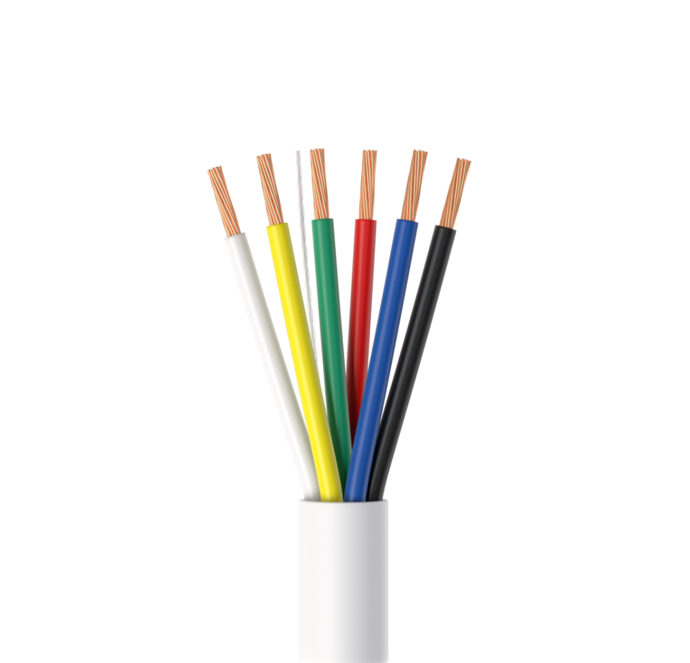 Alarm Security Cable 22/6 Gauge 1000FT Stranded CCA Conductor FTP Shielded Wire