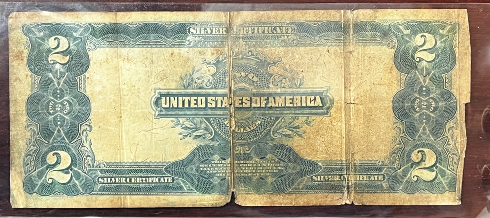 1899 $2 LARGE TWO DOLLAR BILL SILVER CERTIFICATE NOTE