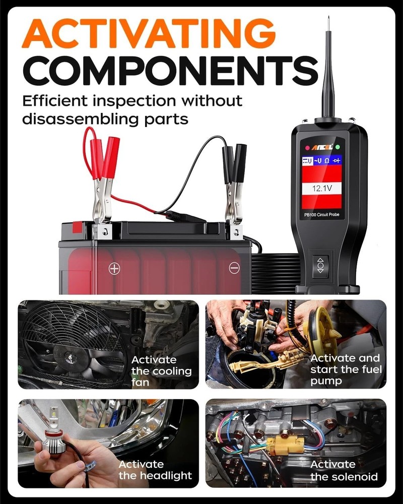 ANCEL PB100 Car PowerScan Circuit Tester Electrical Power Diagnostic Tool