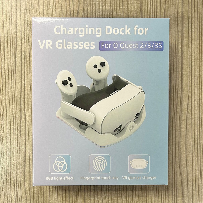 VR Headset Handle Controller Charging Stantion with LED Light for Quest 2/3/3S