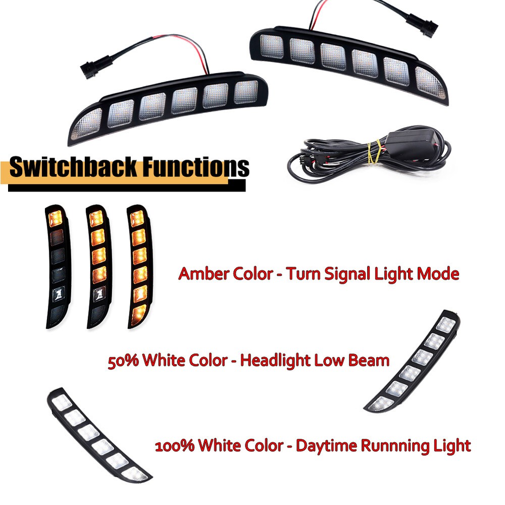 Sequential Switchback LED DRL Turn Signal Lights Kit For 2016-2019 Ford Explorer