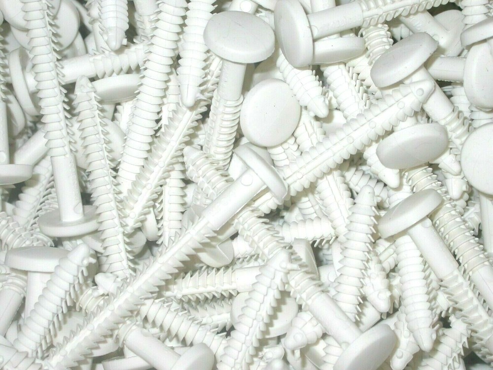 White Window Shutters Panel Peg Loks 3" Shutter Fasteners Spikes Lock Pegs Bulk