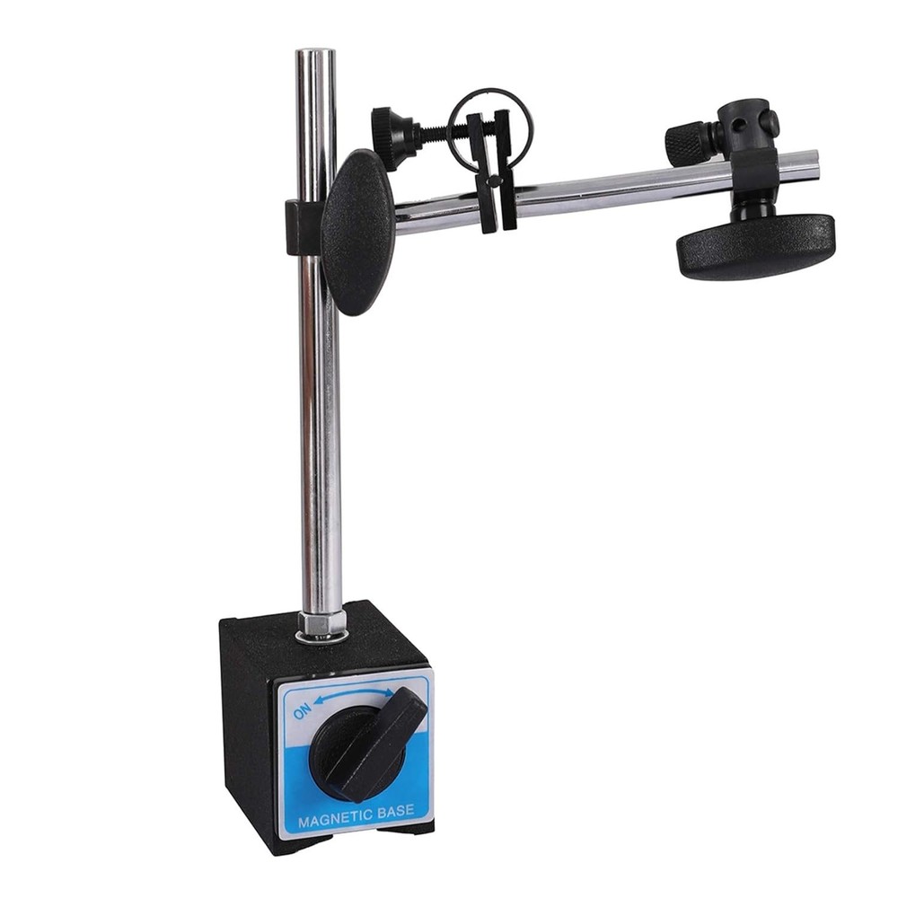 Dial Indicator with Magnetic Base Holder Fine Adjustable Long Arm 0-1" Magnet...