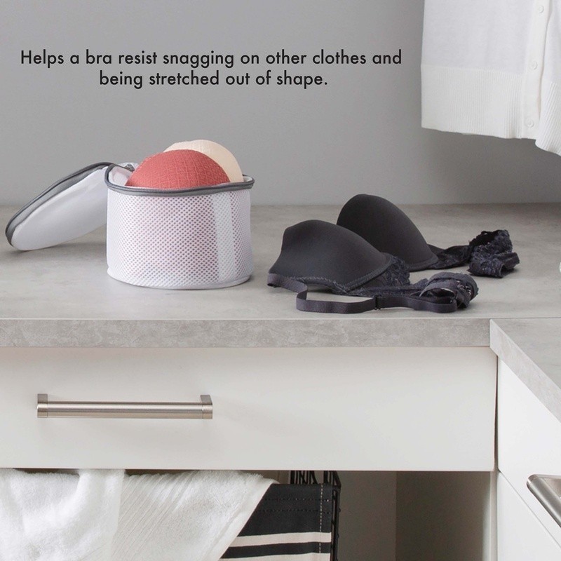 Sanitized Mesh Bra Wash Bag Durable Anti-Microbial Laundry Protector Zip Closure