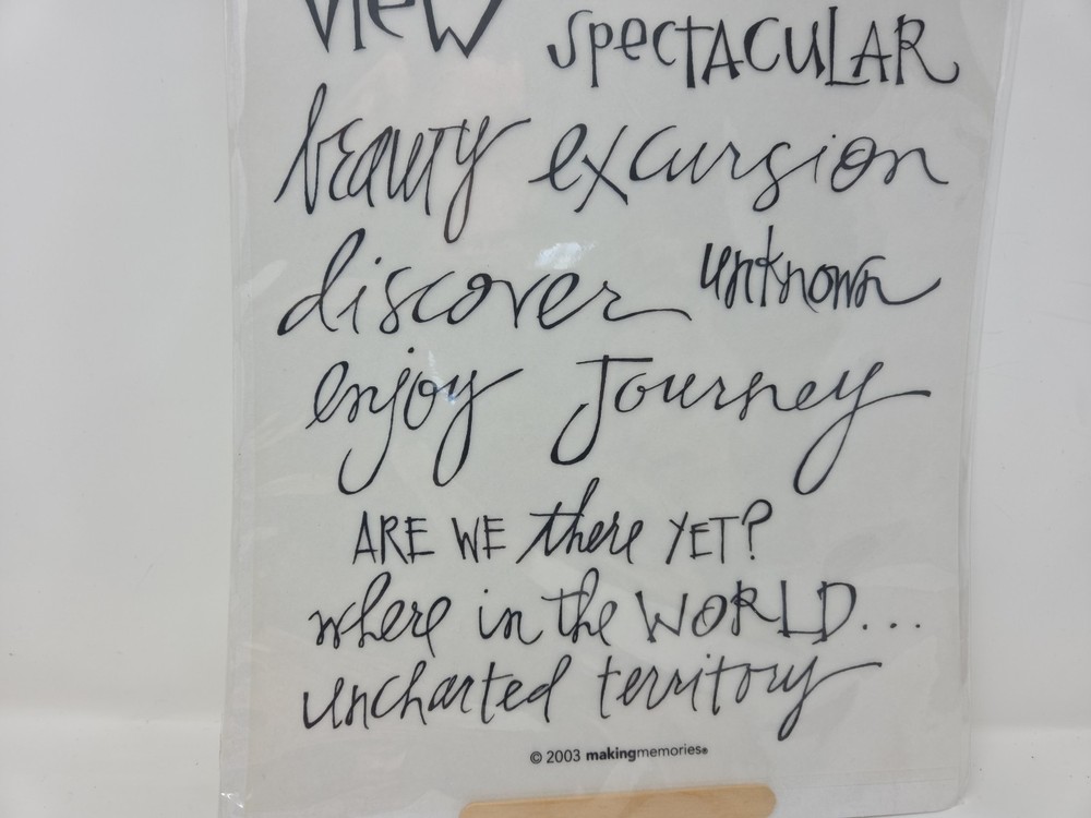 2003 MAKING MEMORIES ASSORTED RUB-0NS - VACATION, EXPRESSIONS, REMEMBER