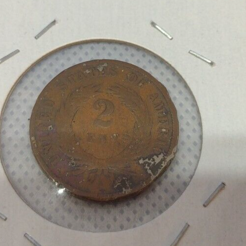 1865 & 1869 Two Cent, 1857 One Cent, 1866 Three Cent, No Date Lg Cent (B120)