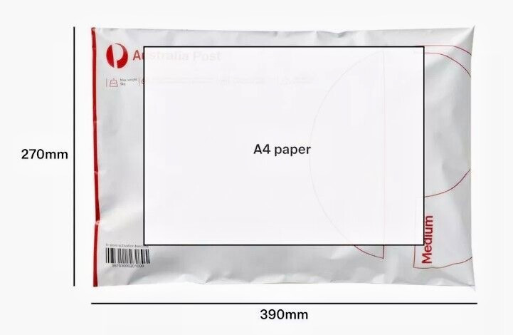 10x MEDIUM Australia Post Flat Rate Satchel - excludes postage.