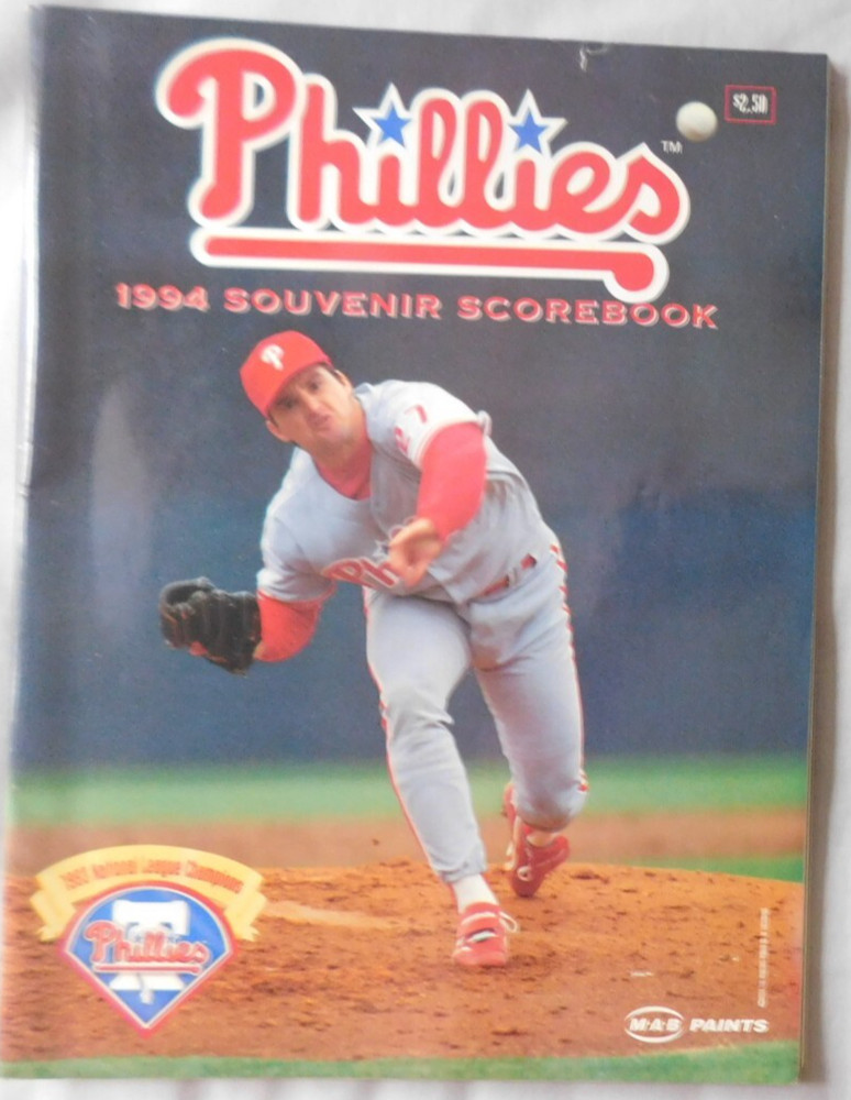 1994 Philadelphia Phillies Vs Houston Astros Program