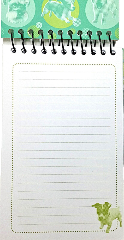 Dog themed Spiral Note Pad - 3.75" x 6" - 75 sheets