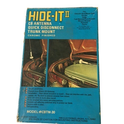Vintage RMS Hide-It II - CB Antenna Quick Disconnect Trunk Mount