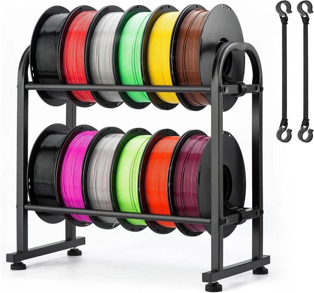 2 Tier Filament Storage Rack Holds 12 Rolls
