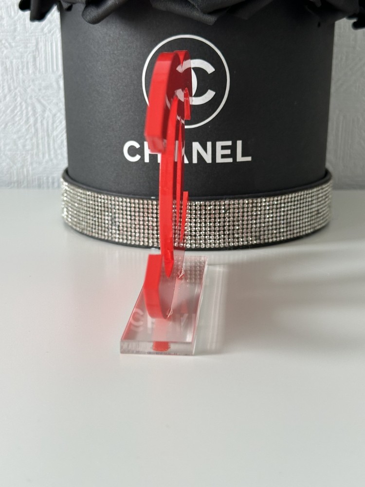 Chanel Logo Red Store Display CoCo Mark Logo Acrylic New