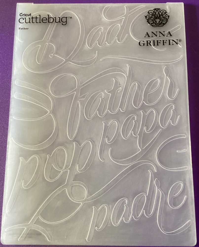 Anna Griffin Father Dad Pop Padre Embossing Folder 5x7