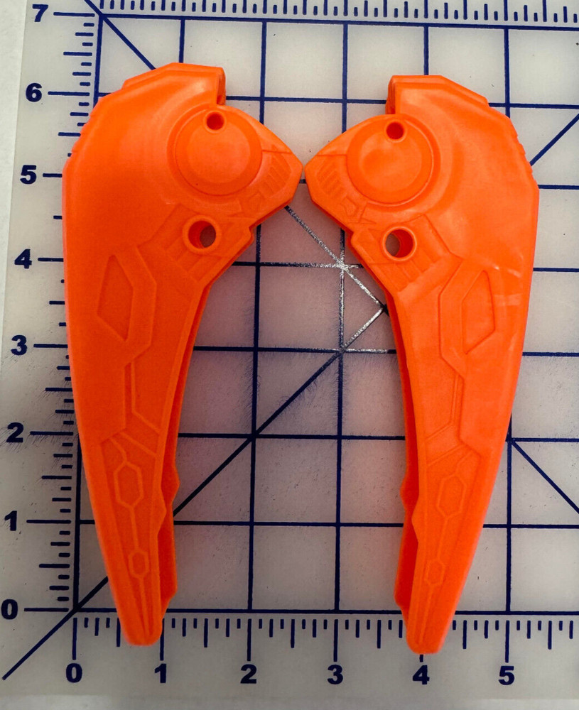 2 NERF Original Combat Creature Terradrone 3/4" Wide Replacement Legs Orange