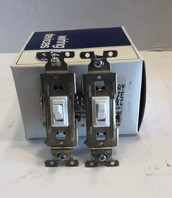 (2 Pack) GENERAL ELECTRIC 3-WAY SWITCH 15A-120V GE5943-7B