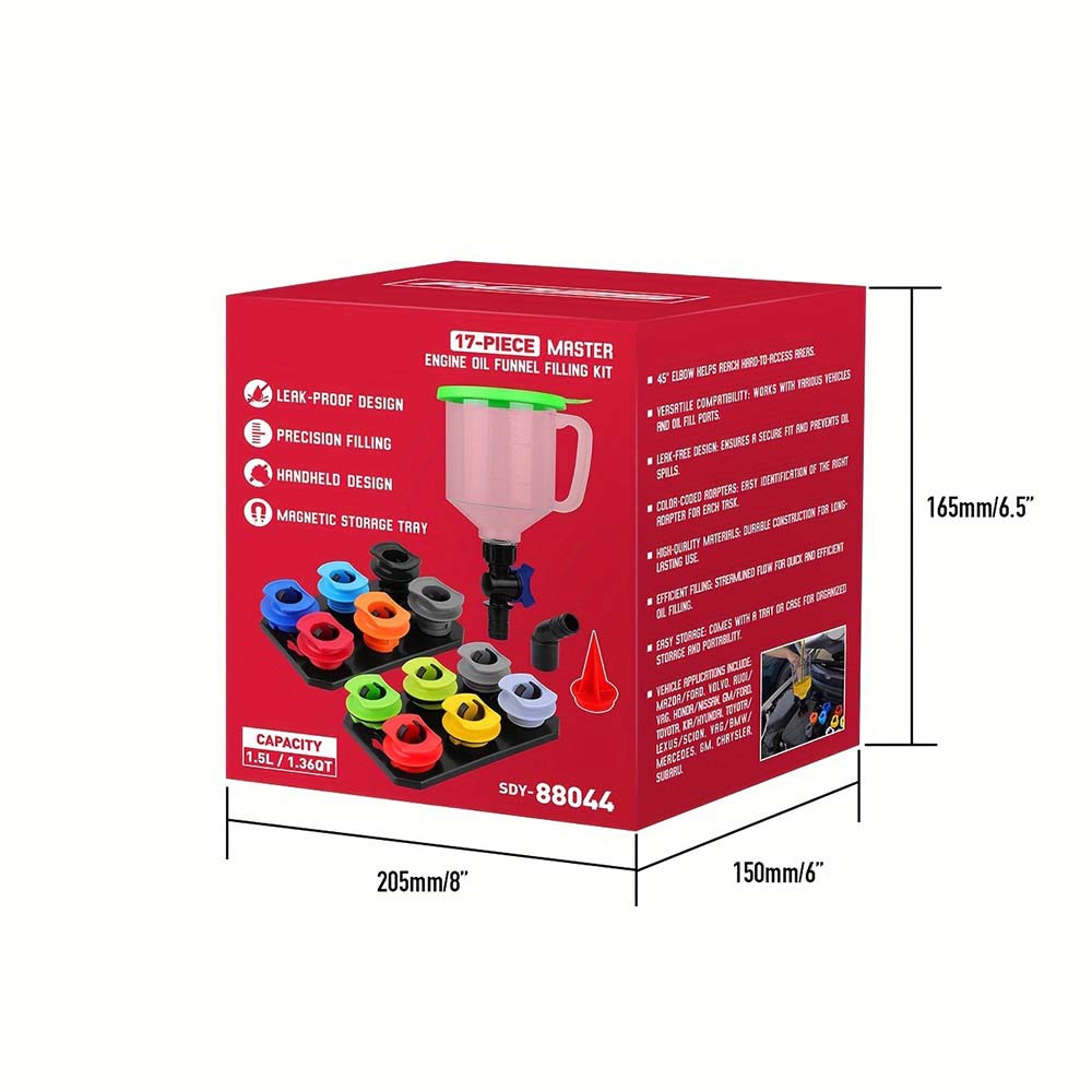 Premium Leak-Proof Oil Funnel: Practical Refueling Tool for Multiple Car Models